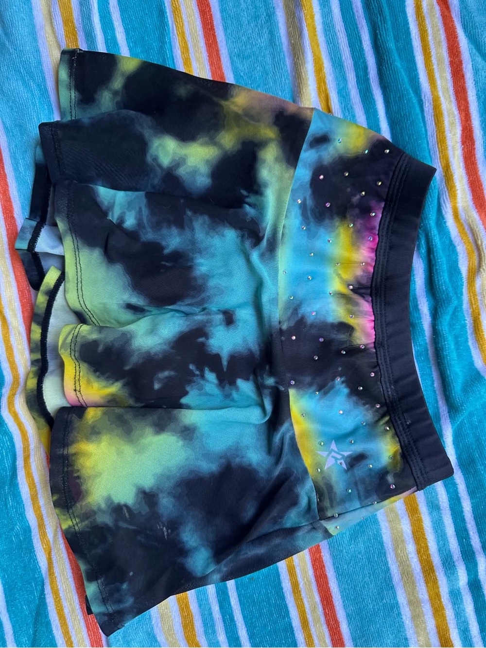 Girls Tie-Dye rebel cheer athletic skirt YS